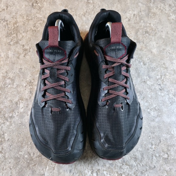 Altra Lone Peak Trail Running Shoes Mens 10 Gray Burgundy Zero Drop *Read Desc. - Picture 2 of 10